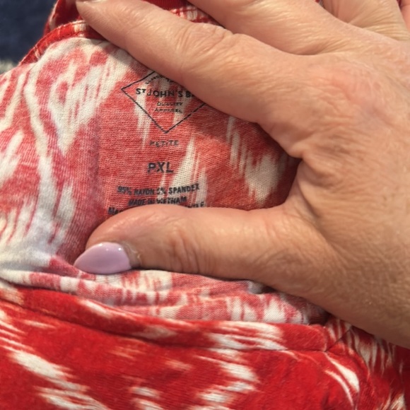 Maxi red and white St. John dress - Picture 5 of 5